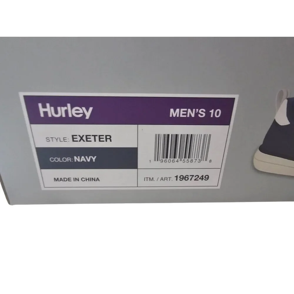 New Hurley Exeter Men's Sneaker 10 Navy